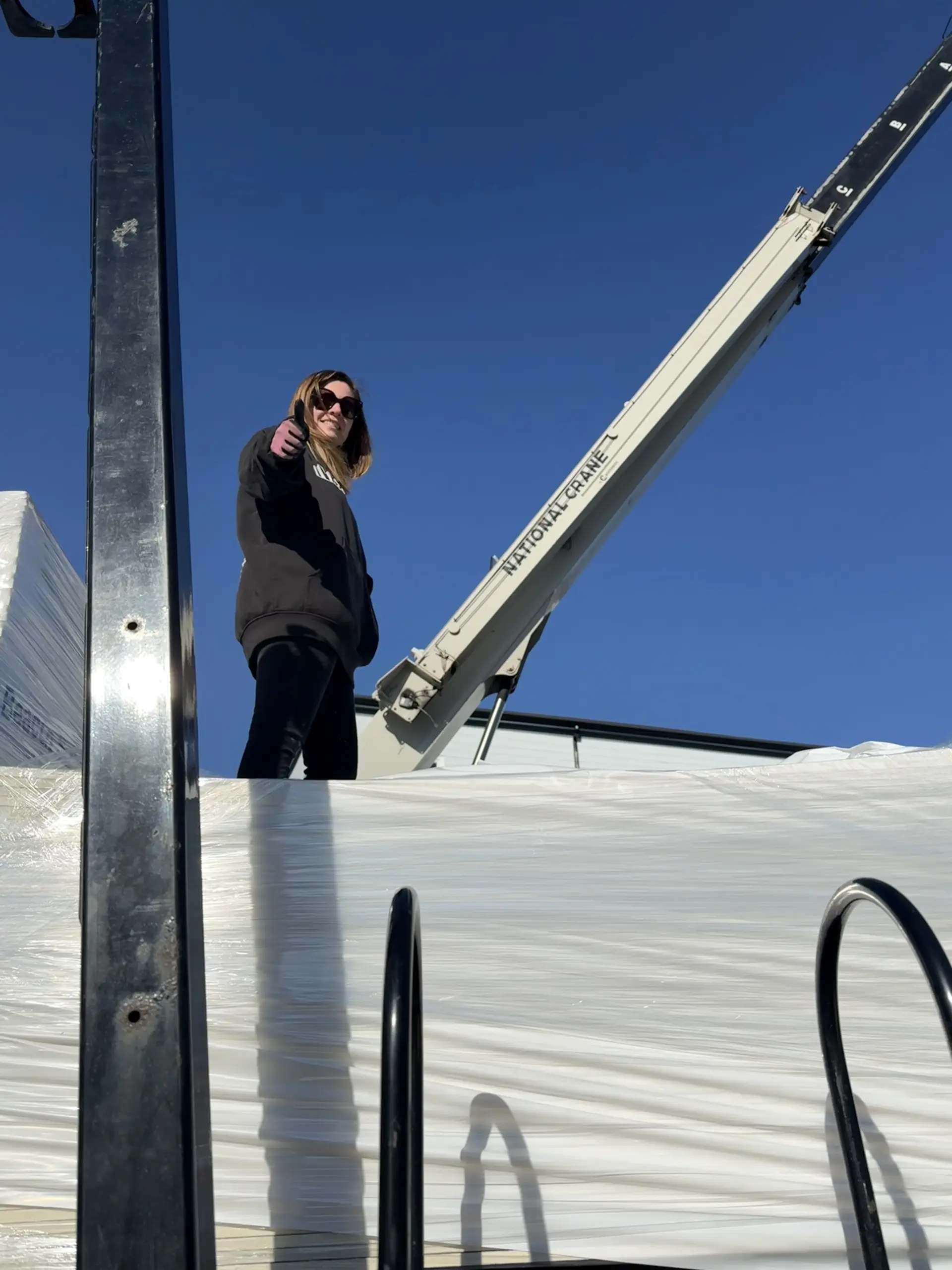 Crown Contracting flat-roof work on a Greater Boston building.