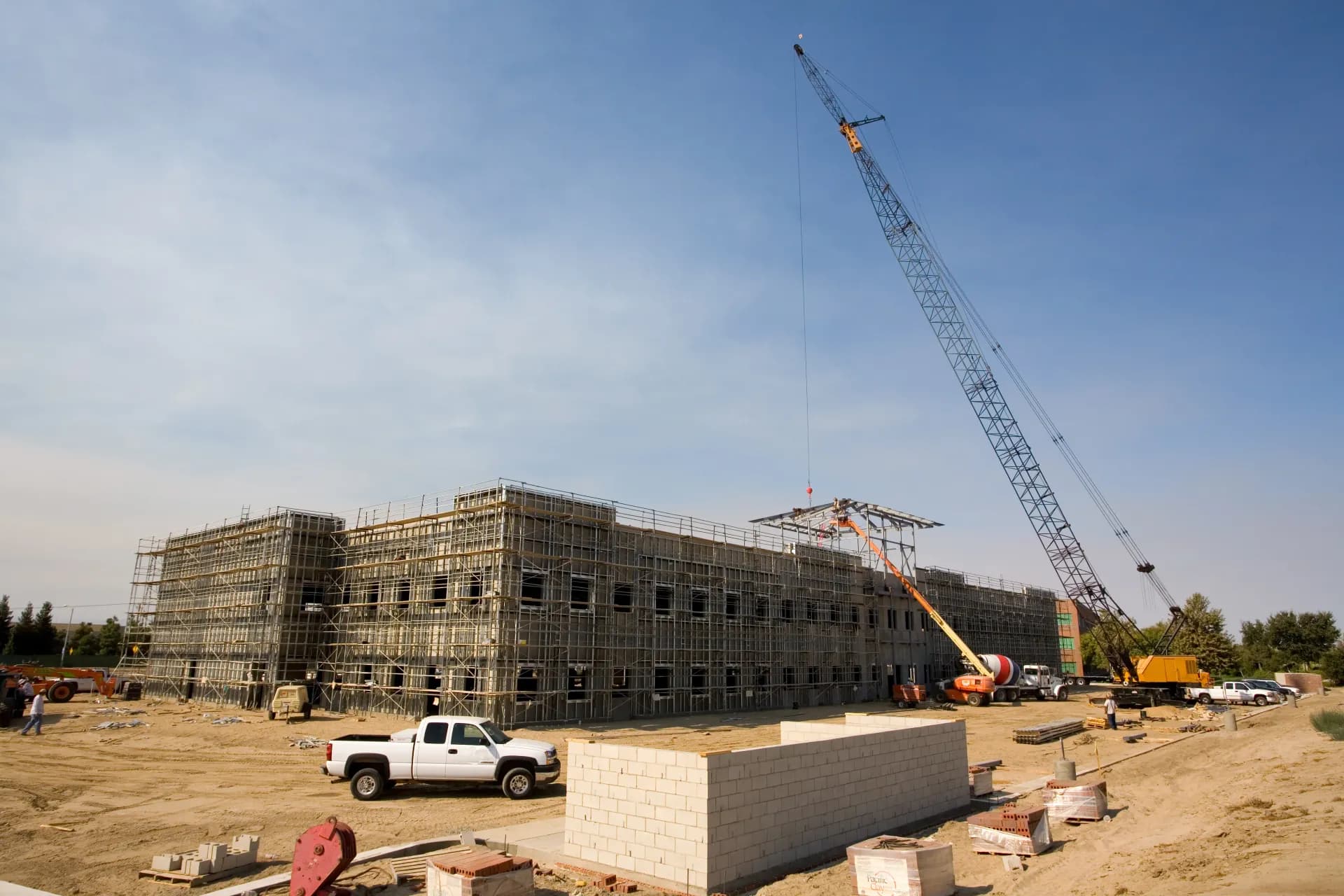 Commercial new construction roofing by Crown Contracting.