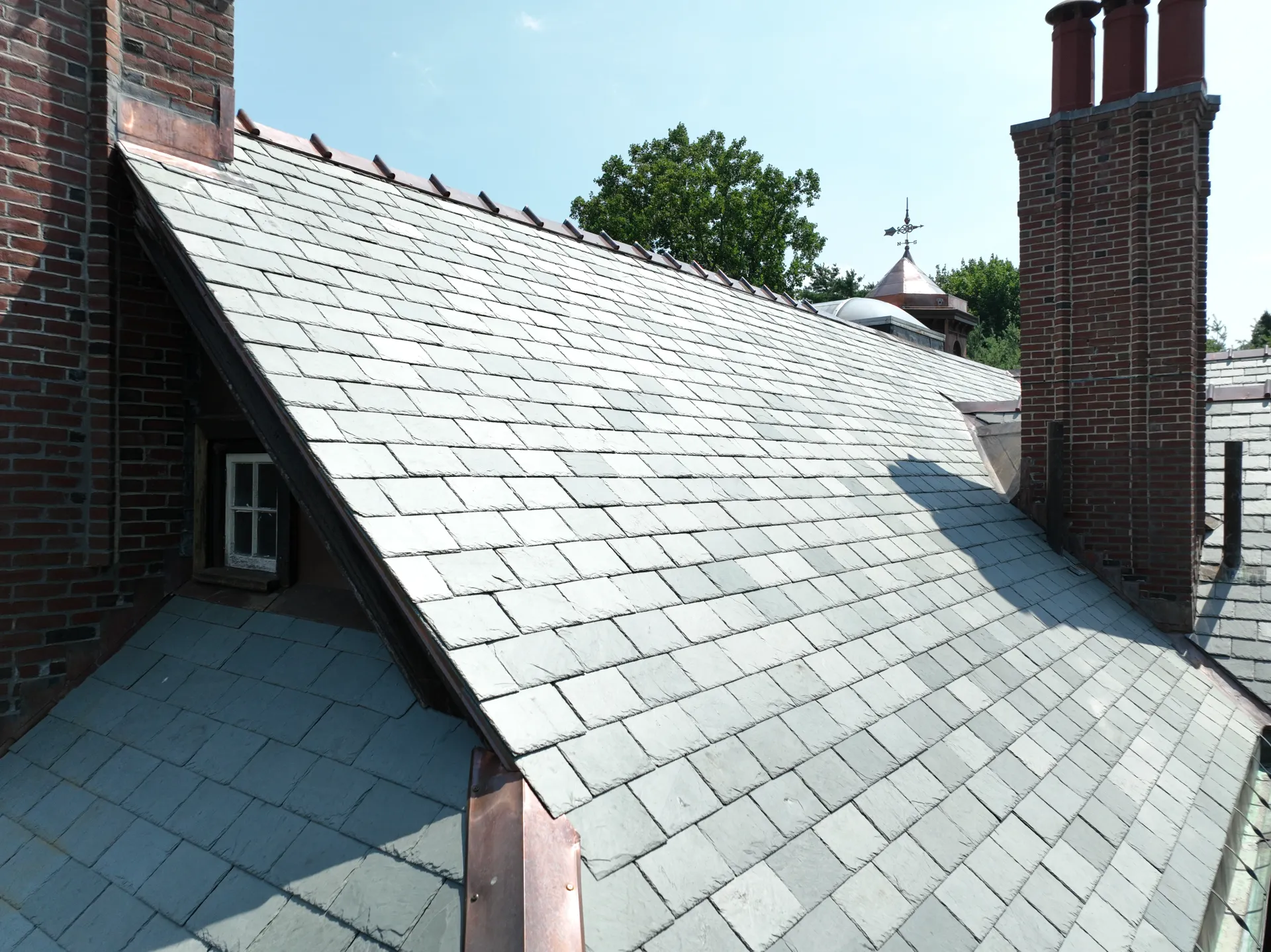 Residential roof replacement by Crown Contracting.
